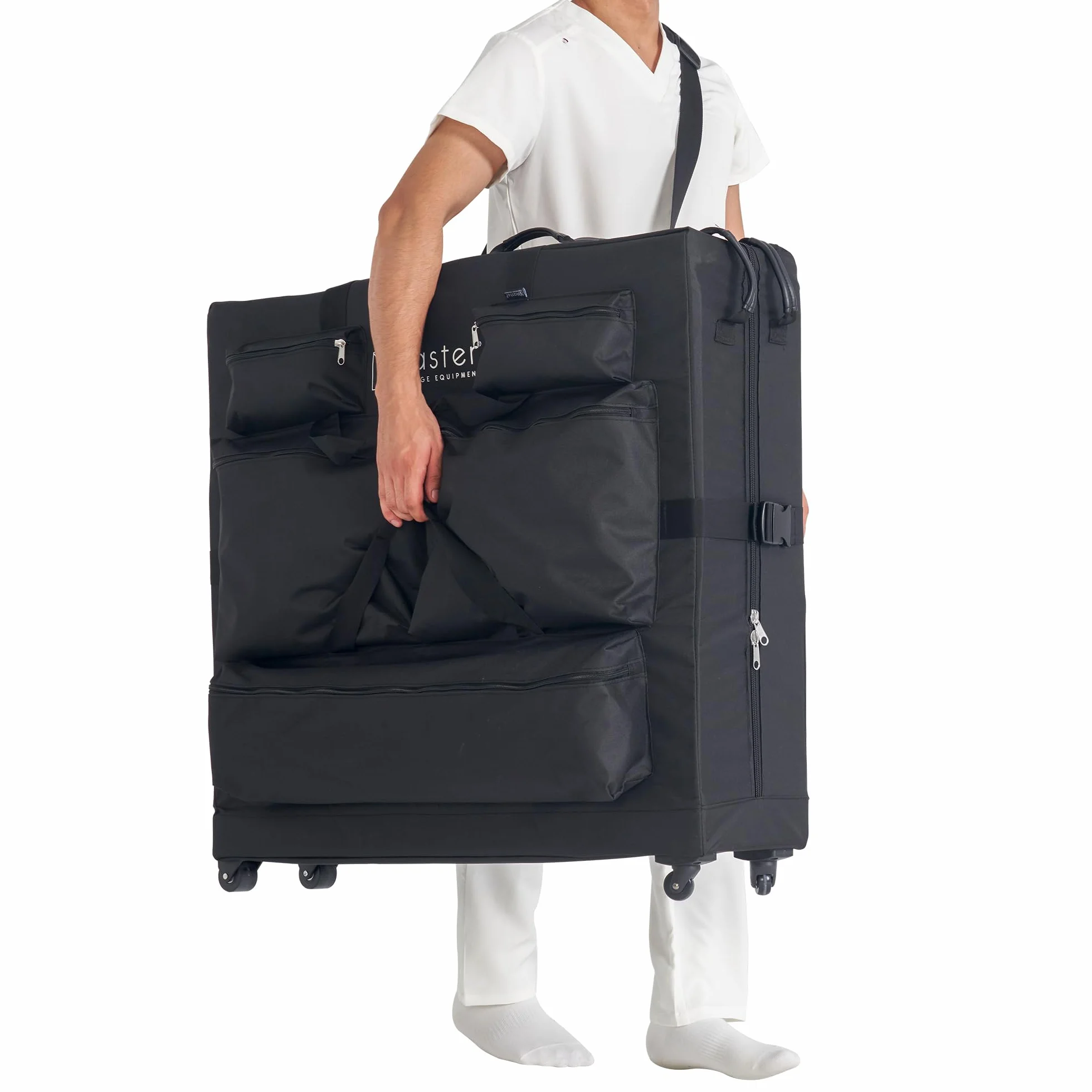 Master Massage Housse de Transport Universelle pour Table de Massage à roulettes Noir