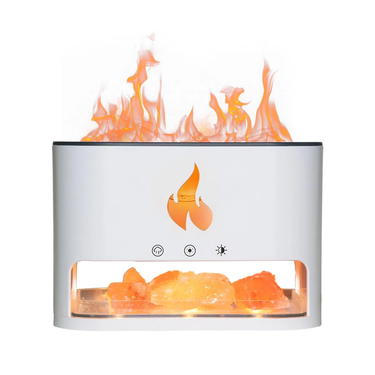 Diffuseur d'Huiles Essentielles avec Lampe Himalayenne, 250ml, Humidificateur d'air LED Multicolore, Aromathérapie