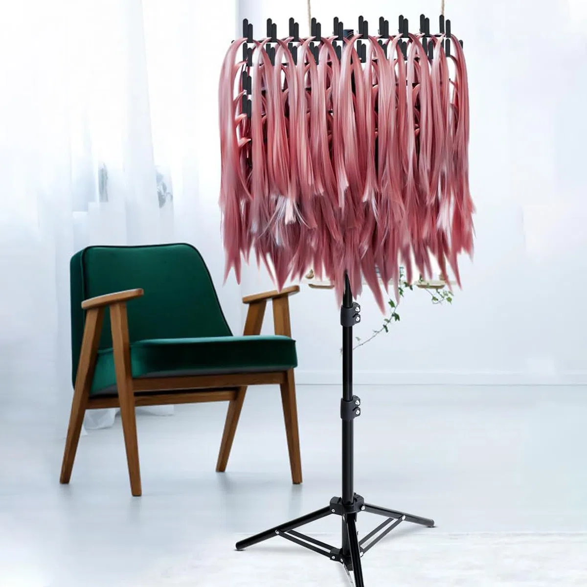 Générique Support À Cheveux Tressé - Réglable En Hauteur, Support De Tressage Pour Cheveux 144 Piquets, Debout