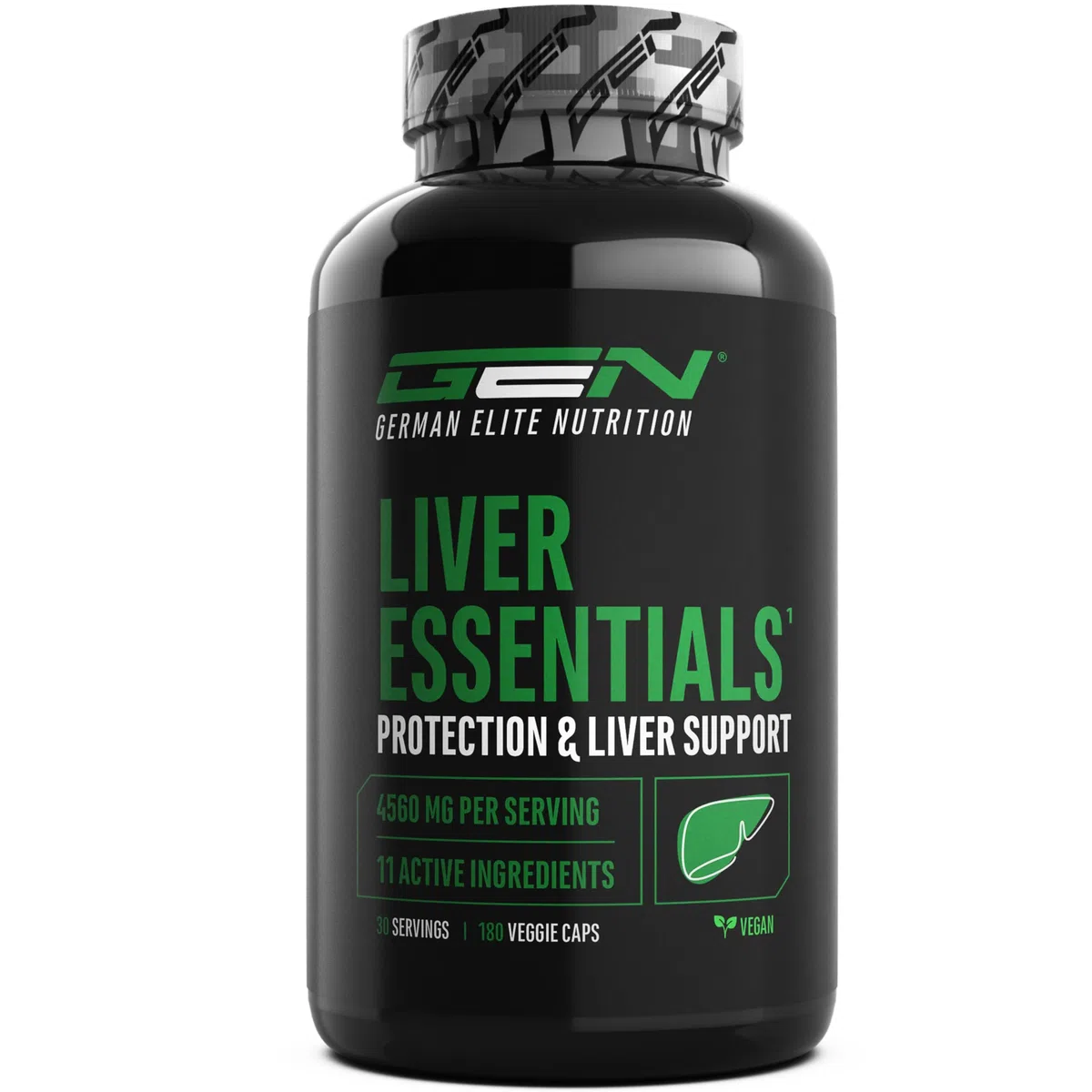 Liver Essentials - 180 gélules - Complexe hautement dosé avec chardon-marie, choline, NAC, artichaut, pissenlit, schizandra, extrait de gingembre, indol-3-carbinol, desmodium, rutine - végétalien