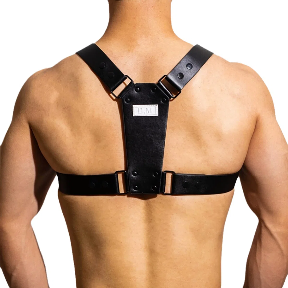 Harnais en Cuir pour Homme avec Bretelles Réglables Demi Harnais Ceinture De Poitrine Boucles D'Intérêt Gay Clubwear Costume Muscle Sling