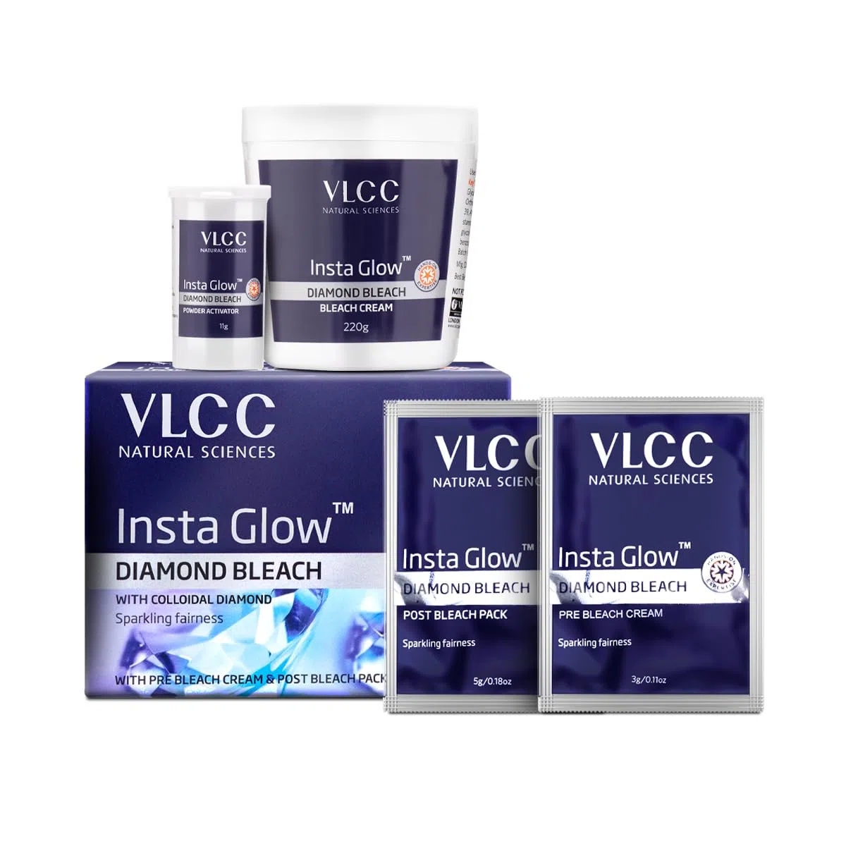 Vlcc Insta Glow Diamond Bleach, 402 g