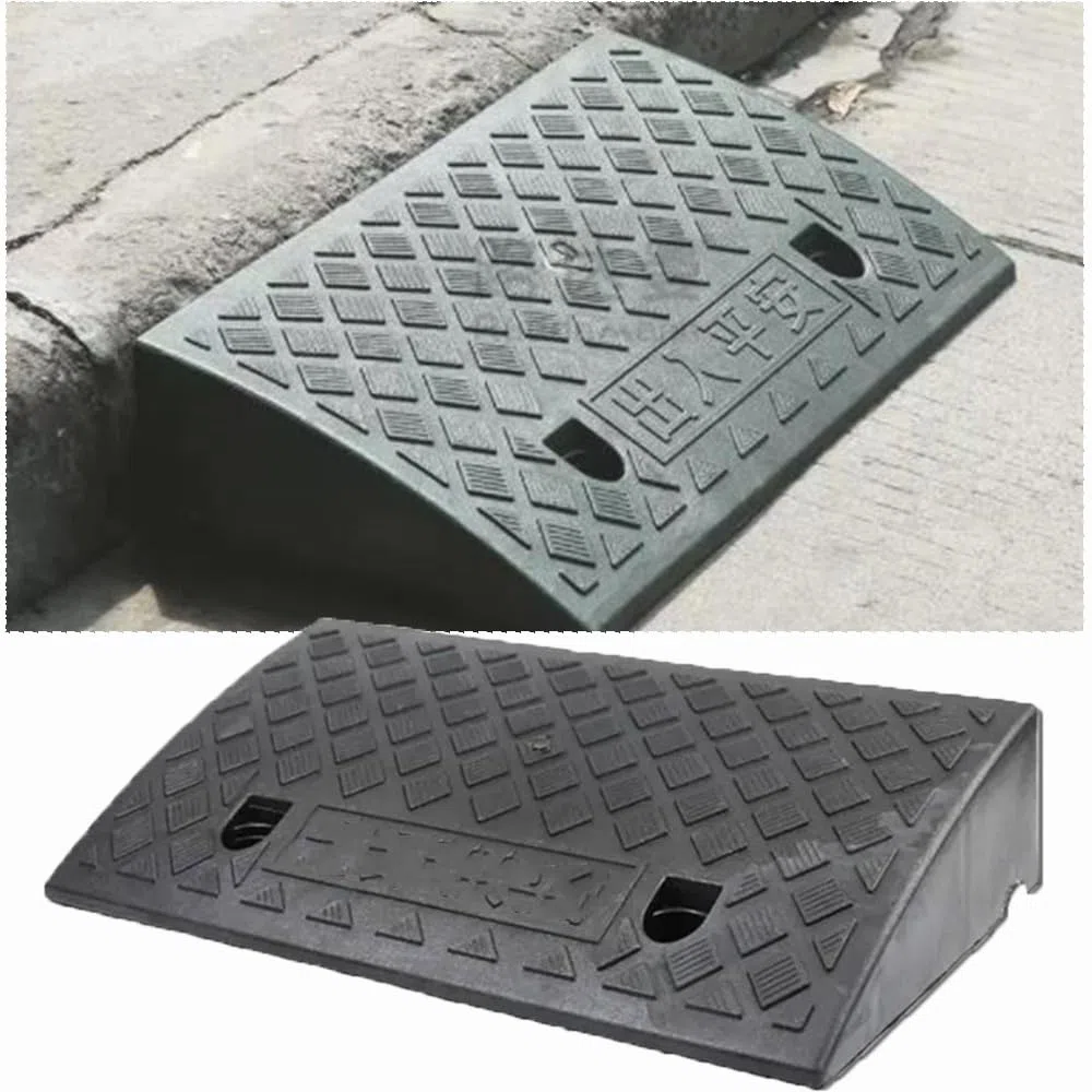 Rampes De Seuil 3-19cm Hauteur Rampe D'entrée pour Portes Rampe De Bordure Portable Légère Rampe De Fauteuil Roulant Antidérapante Charge Élevée(50 * 22 * 5cm)