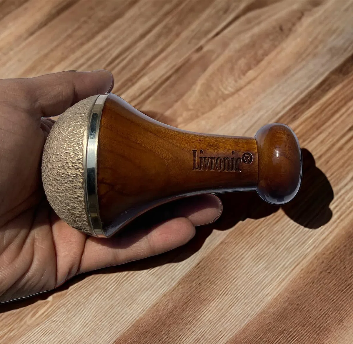 Livronic Natural Bronze Kansa Vatki with Wooden Handle - Ayurvedic Detox Foot Massage - Relaxation and Deep Cleansing - Ancient Ayurvedic Kansa Vatki Natural Foot Massage