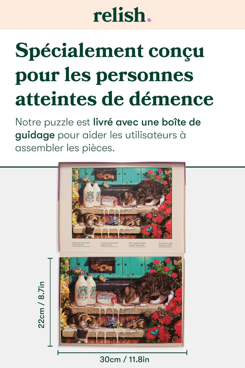 Relish ‘Cat's Whiskers’ Puzzle 35 Pièces : Activités Adaptées aux Seniors Atteints de Démence ou d’Alzheimer