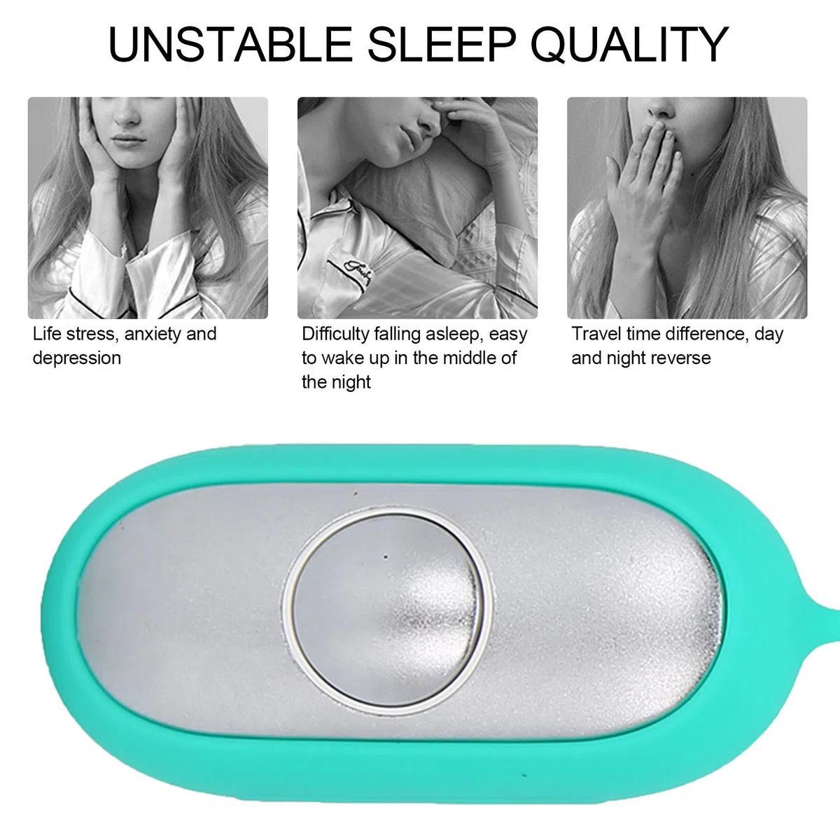 BigKing Appareil d'aide au sommeil, transport calme pour adultes, solution d'insomnie à micro-courants rechargeable par USB, aide au sommeil portable pour améliorer le sommeil