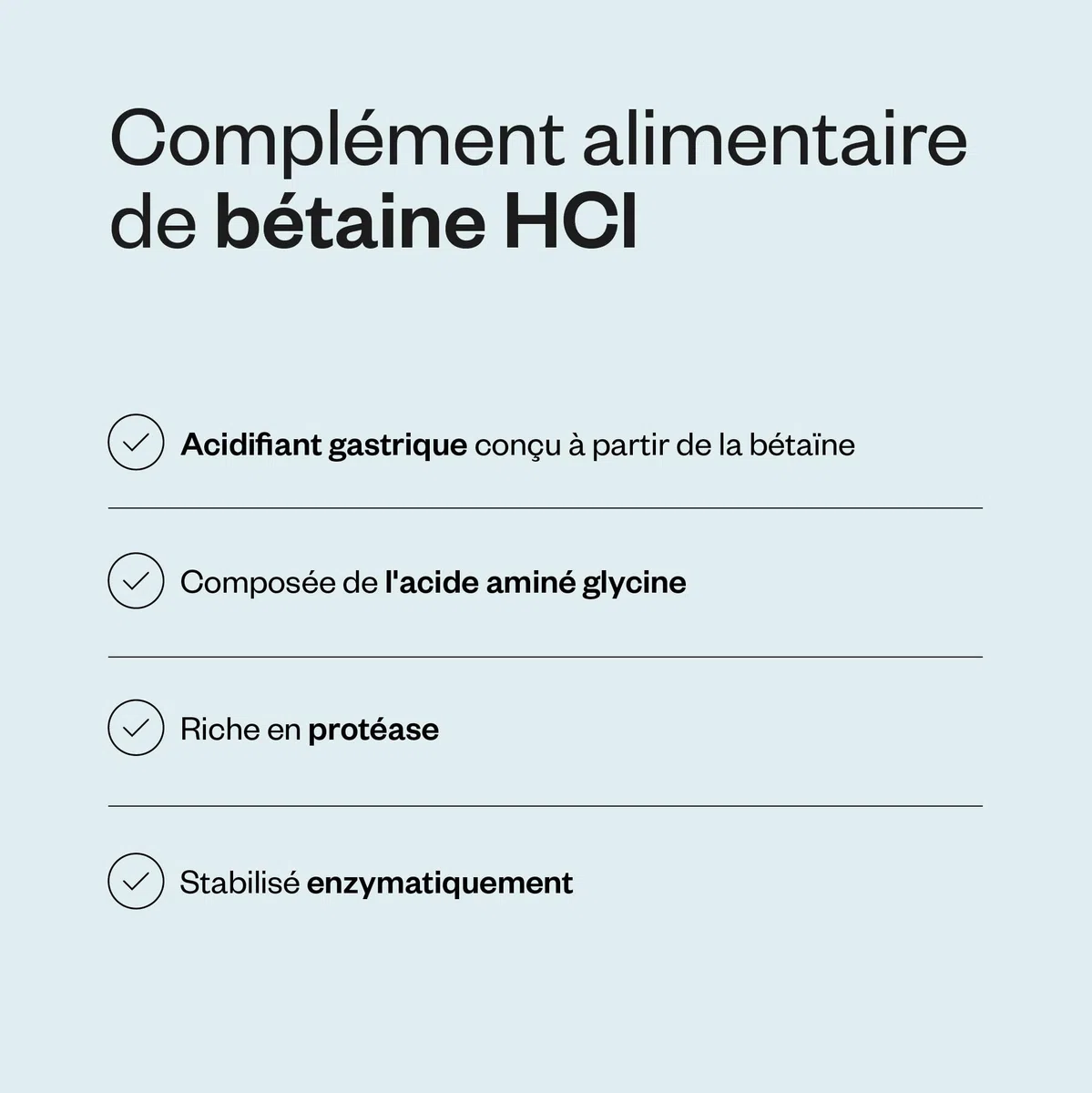 Betaine HCI - Aide à la Digestion, à l’Absorption des Nutriments, à la Détoxication et à la Baisse d’Acidité Gastrique - Acidifiant Gastrique Naturel - Vegan - SuperSmart