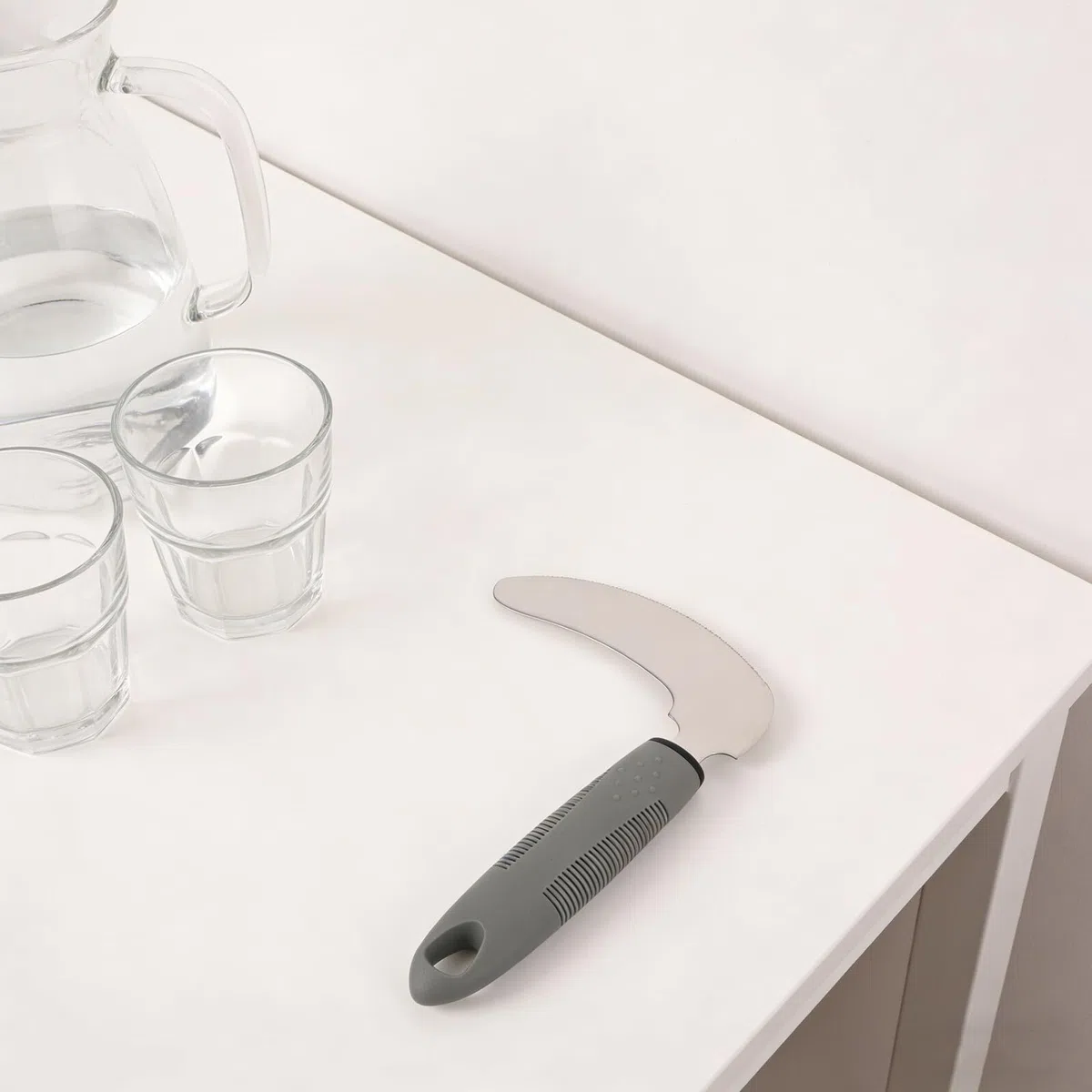 Couteau de Repas Adaptatif en Acier Inoxydable pour Personnes Âgées | Poignée Ergonomique en Pp, Forme Inclinée, Prise Antidérapante et Conception Anti-vibrations, Usage en Maison de Retraite