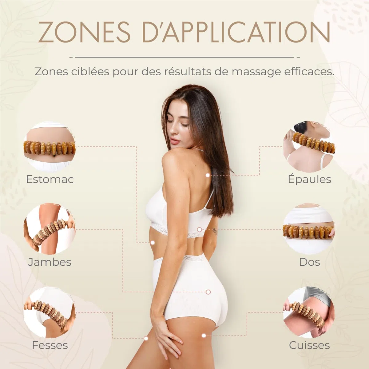 kit de MADEROTHERAPIE avec HUILE et Ventouse, Palper Rouler anti cellulte, Drainage Lymphatique, Jambes lourdes, kits de massage, madérotherapie ventre