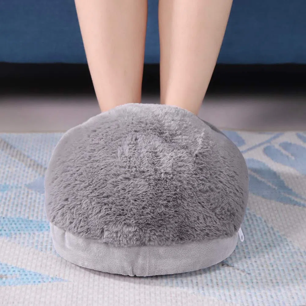 Chauffe-pieds Chauffants Coussin Rechargeable USB Chauffe-pieds en Peluche Coussin Chauffant électrique Bureau D'hiver Chaussures Chauffantes Semelle Chauffante Sommeil Thérapie par la Chaleur(Gris)