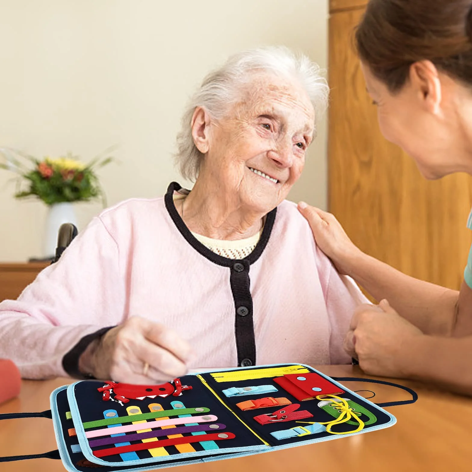 Couverture sensorielle pour personnes âgées, produits de démence Alzheimer, tapis d'activités autistes, soulagement de l'anxiété améliore la stimulation mentale