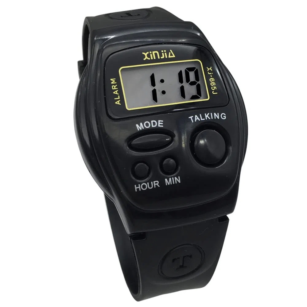 VISIONU Nergo Montre parlante espagnole pour les aveugles, les enfants et les personnes âgées, Sports électroniques Parler Montres Gatget Cadeau 665SP-FR, bande