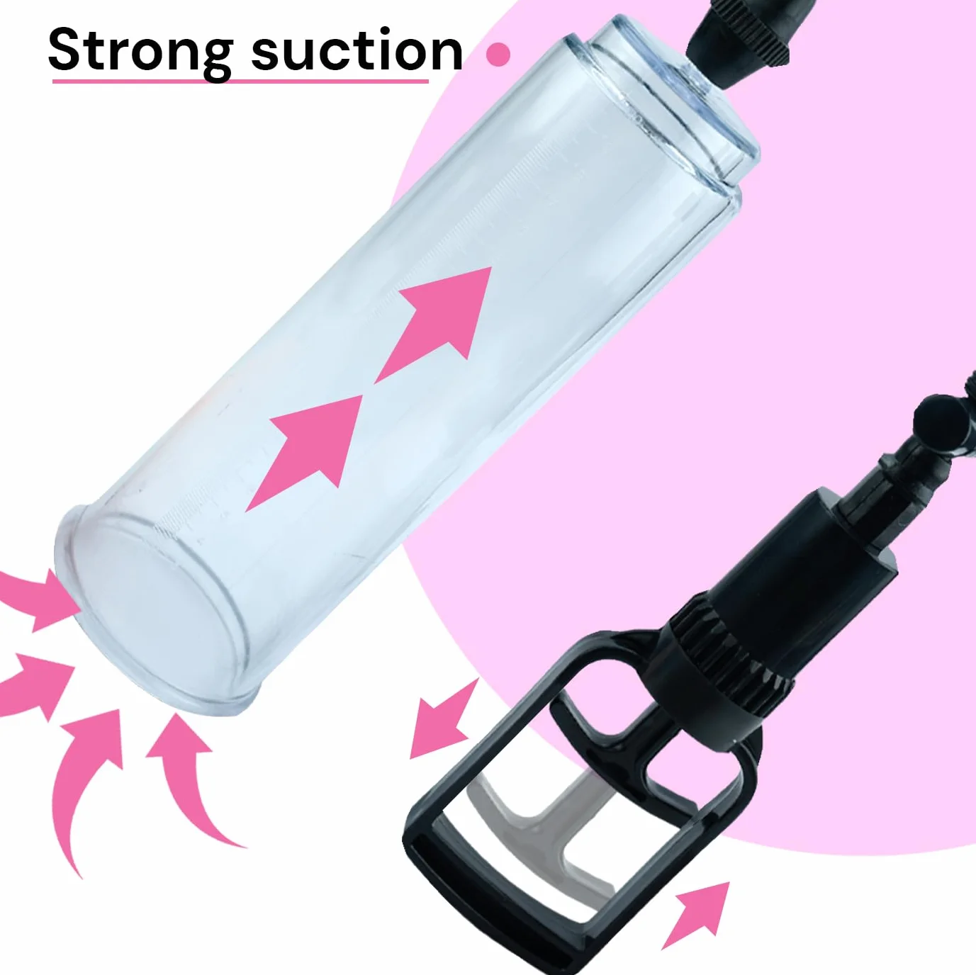 Pompes à pénis 20cm ⌀6.8cm masturbateur Homme Transparent ABS TPE Pompe à Penis pour Homme Agrandir le Pénis Masculin sex homme FOPS P02-10