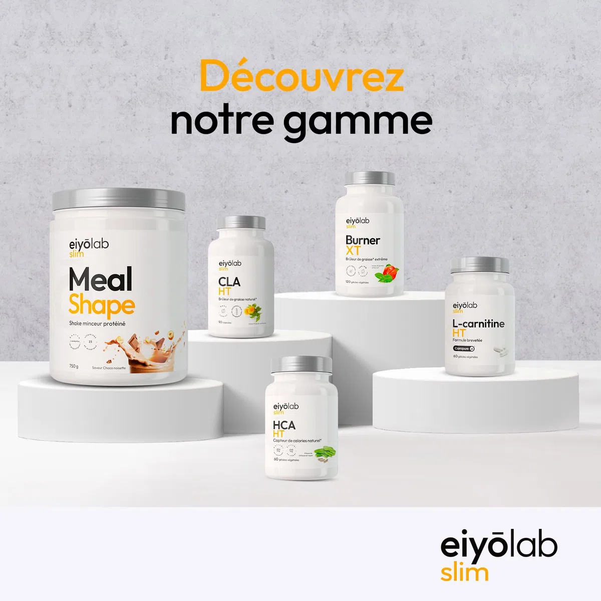 DIET SHAKE | Collation Minceur Protéinée | L-Carnitine pour l’Activation des Graisses | Probiotiques et Psyllium pour la Digestion | Vitamines et Minéraux | Pauvre en Sucres | 500g Vanille | Eiyolab