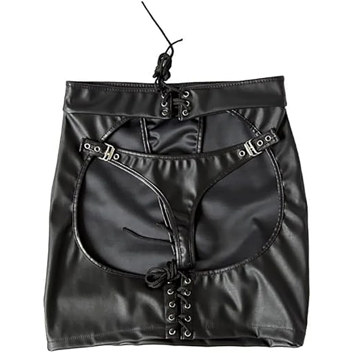 Jupe en Cuir Femme Exposé Butt Cuir Butt Lifter Court Fesses Réglables SM & Bondage Lingerie Sexy Jouets Sexuels Femmes Lingerie