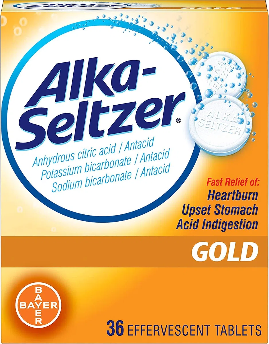 Alka-Seltzer Effervescent Gold, 36 Tablets, Pack of 3