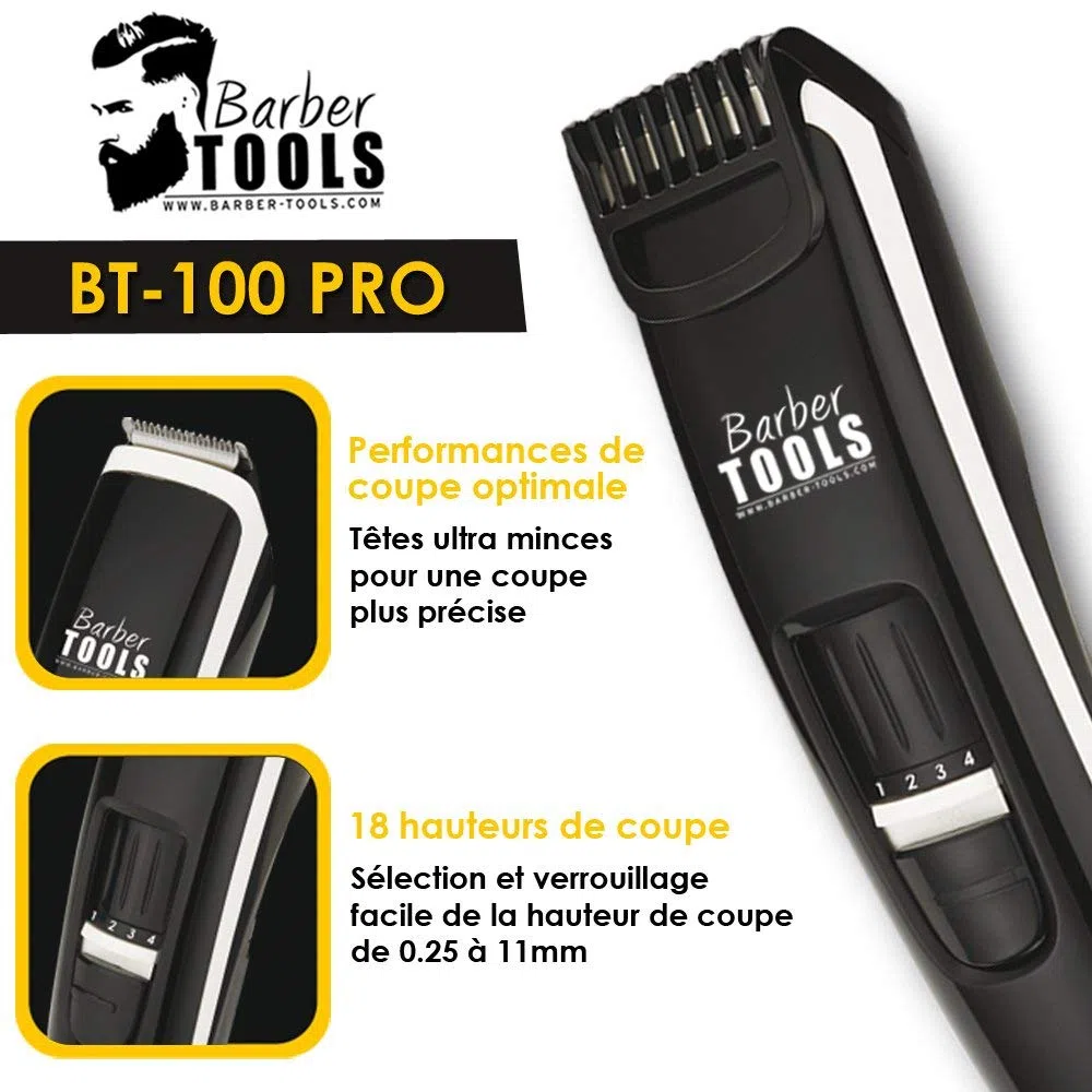 Tondeuse à barbe BT-100 Pro - Tondeuse à barbe professionnelle spécialement conçue pour l'entretien de la barbe. ✮ BARBER TOOLS ✮