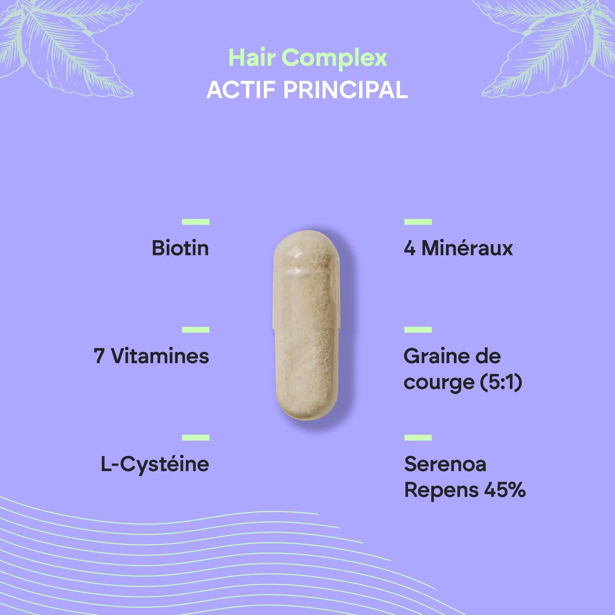 Vitamine Cheveux - [PRIX 2022] Biotine + Zinc + Sélénium + L-Cystine - Hair Complex Femme et Homme - 90 Gélules Végétariennes Nutralie