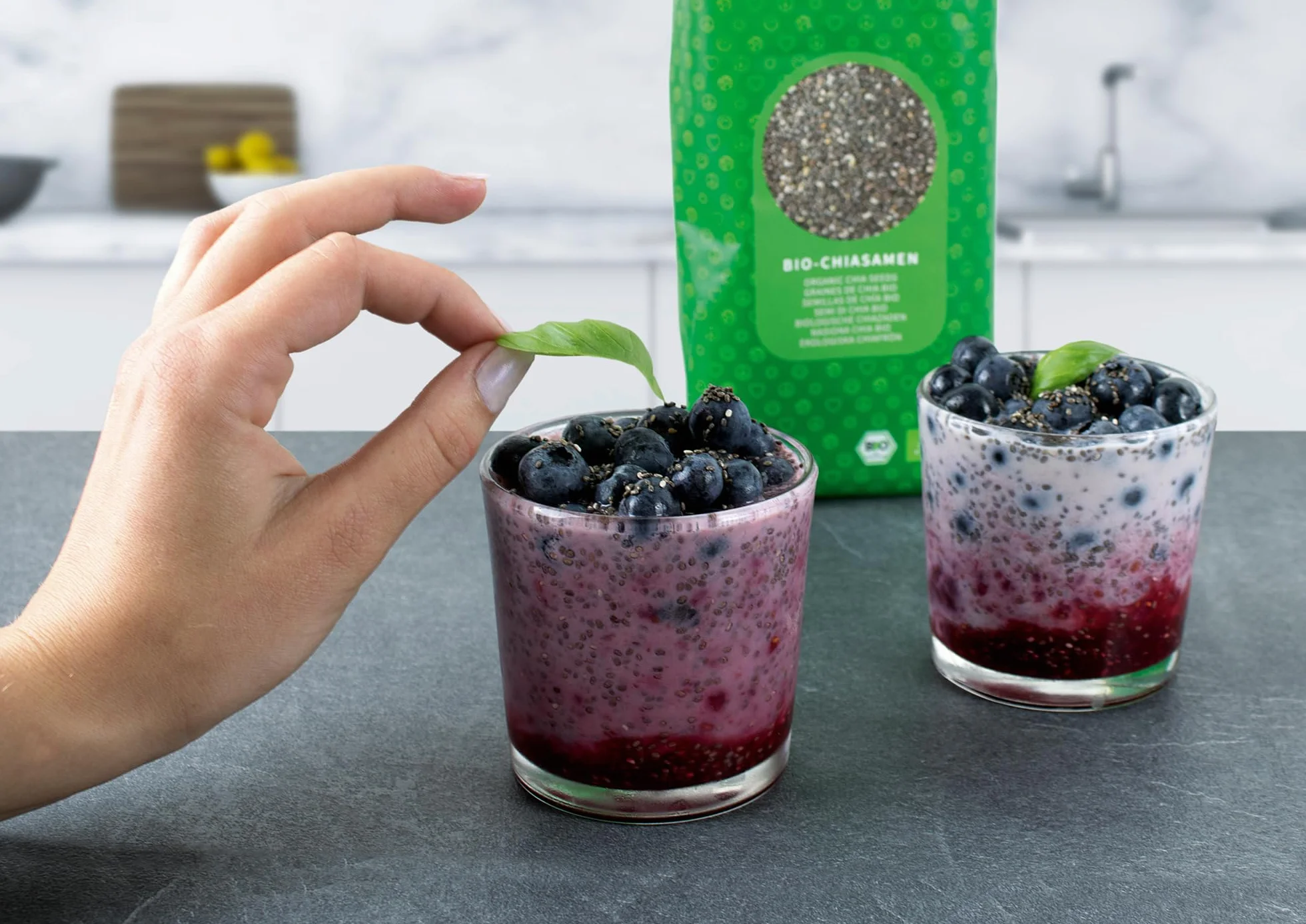 Mundo Feliz - 4 paquets de graines de chia bio, 500 g (L'emballage peut varier)