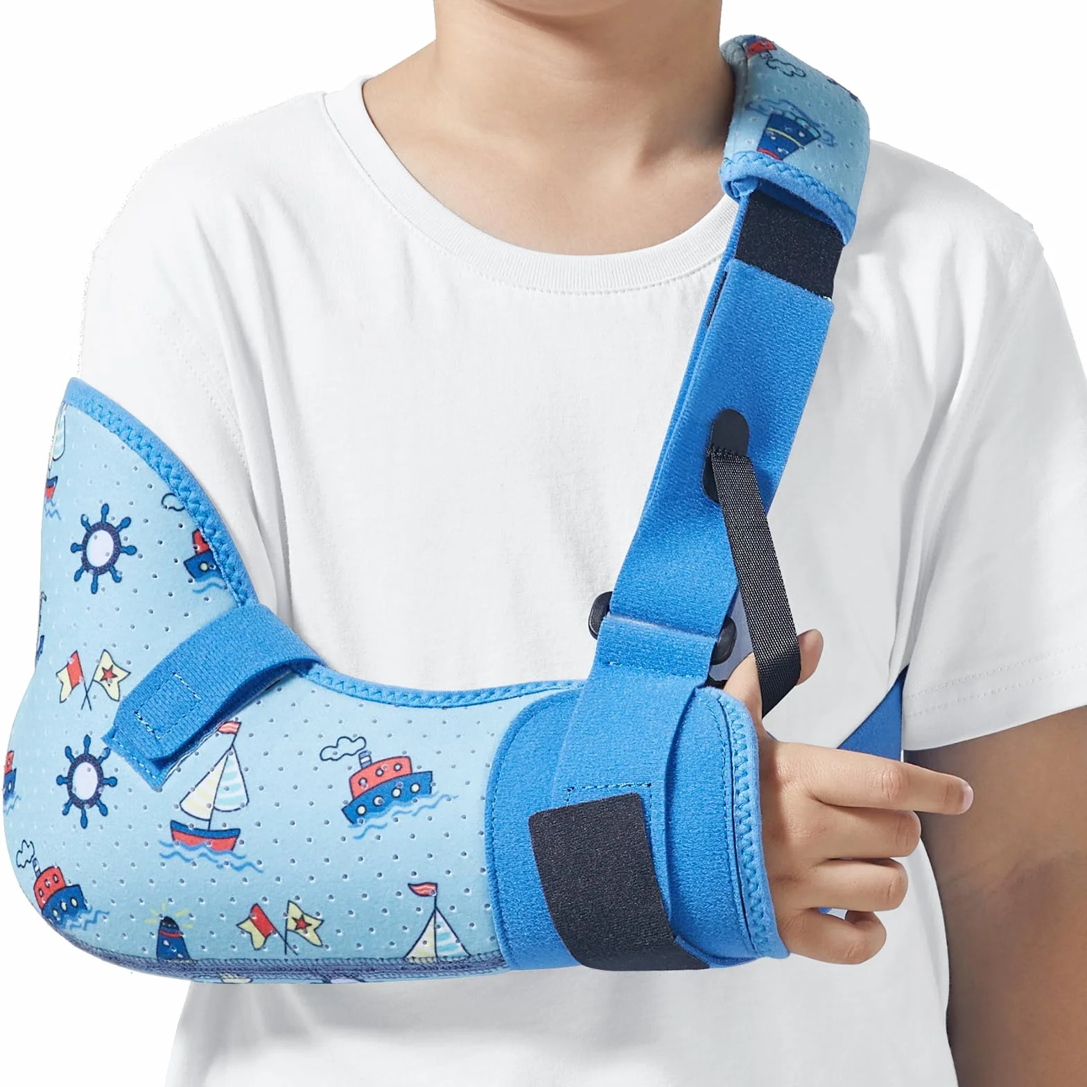 Écharpe de Bras pour Enfants, Médicale Attelle Bras Enfant, écharpe Respirante pour Bras Cassé, Clavicule, Blessure au Coude, épaule, Poignet (Bras Droit,XXS)