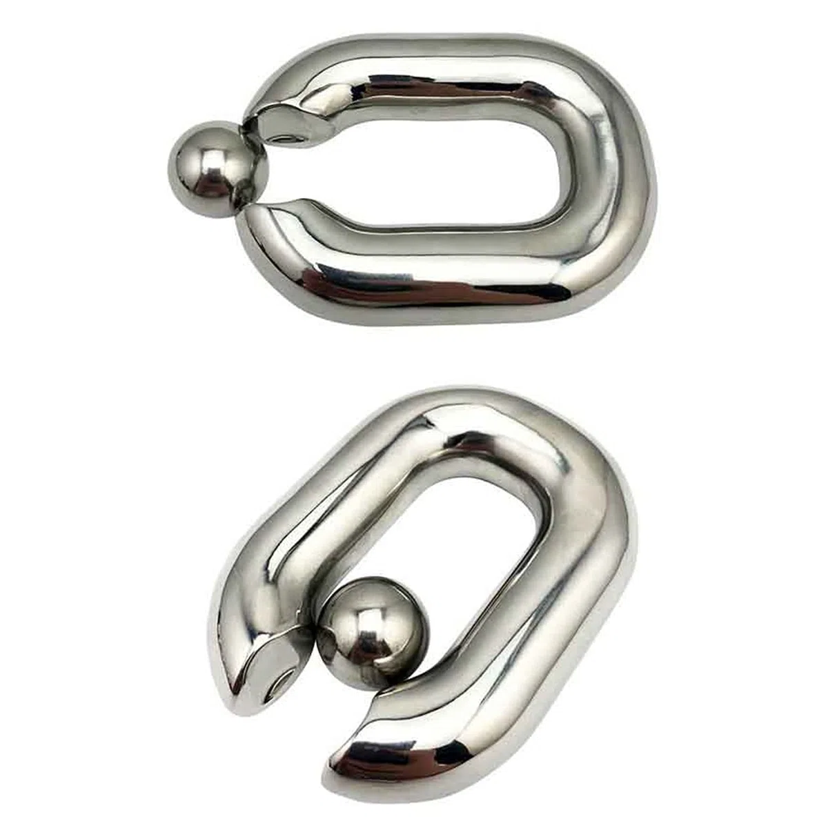 SeLgurFos Anneau de coq pendentif de poids de scrotum, anneaux de testicule en acier inoxydable pour hommes (big)