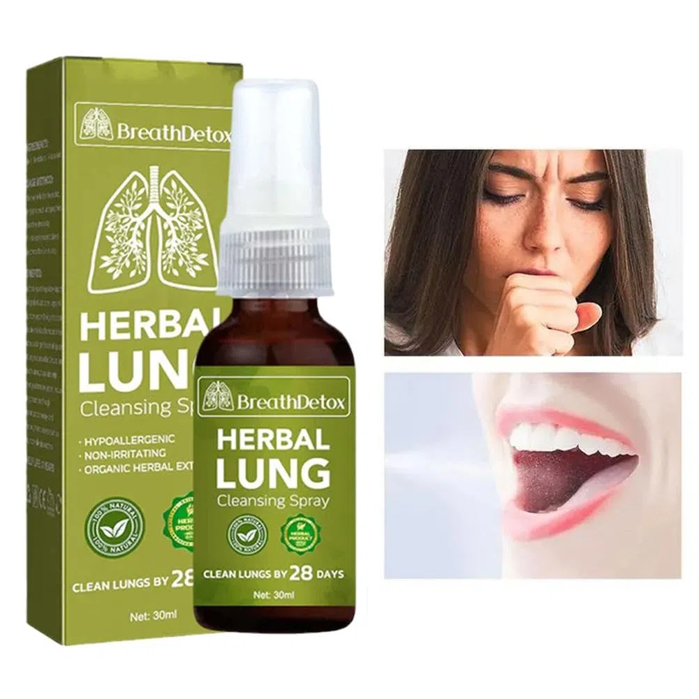 Spray nettoyant pulmonaire à base de plantes, brume de nettoyage pulmonaire à base de plantes, essence pulmonaire naturelle à base de plantes, spray nettoyant poumon, soutien pulmonaire puissant