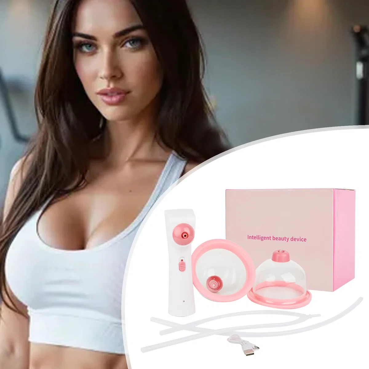Stimulateur Mammaire Électrique - Massage Thoracique USB Anti Affaissement | Dispositif de Ventouse Mammaire Électrique pour Femmes et Proches