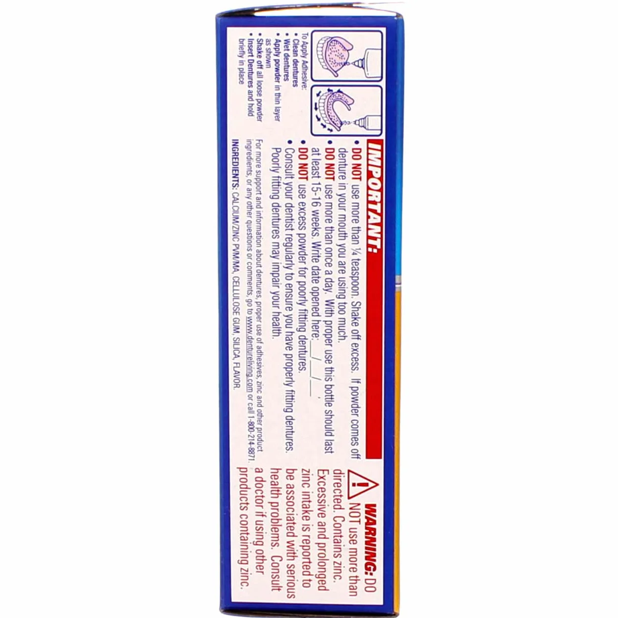 Fixodent Extra Hold, Denture Adhesive Powder--2.7 oz (76 g) by Fixodent