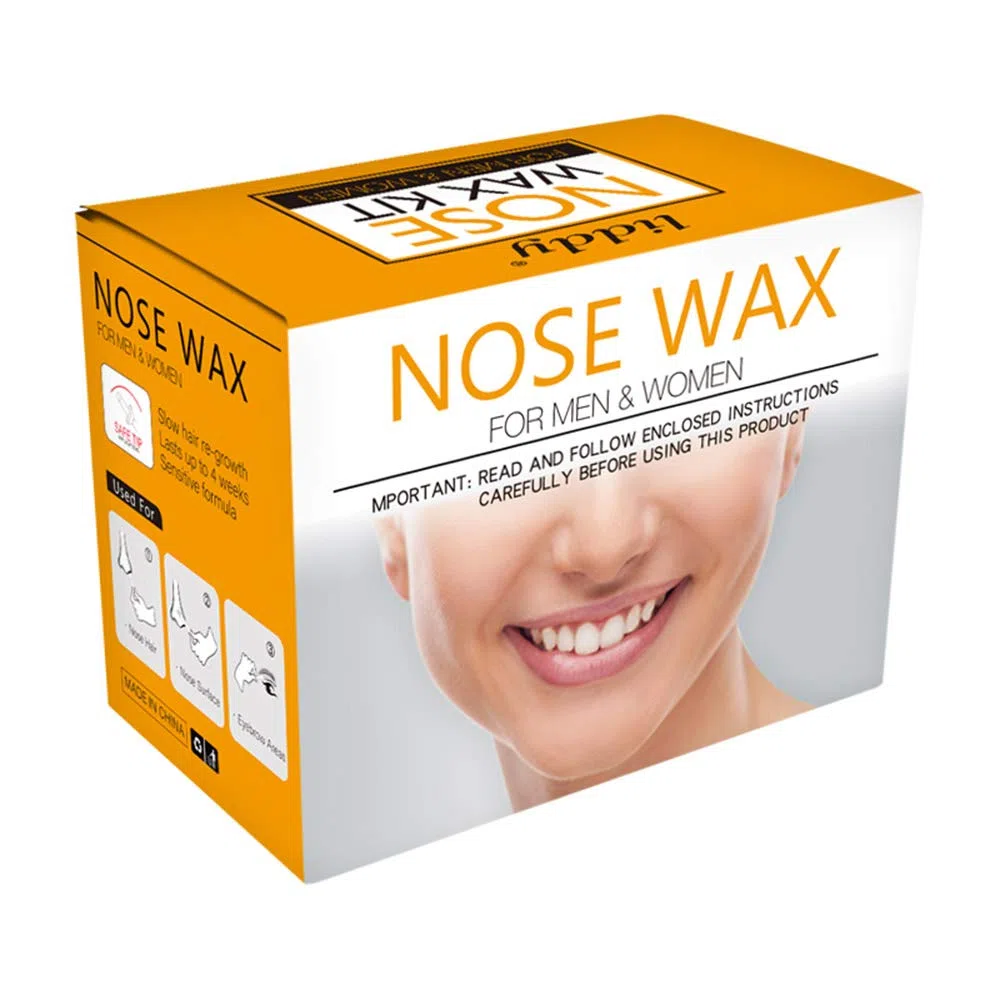 Cire Nez pour Homme et Femme 50 g, Kit d'épilation à la Cire d’Abeille Naturelle, 20 Applicateurs, Brésilien, Cire d'épilation des Poils du Nez