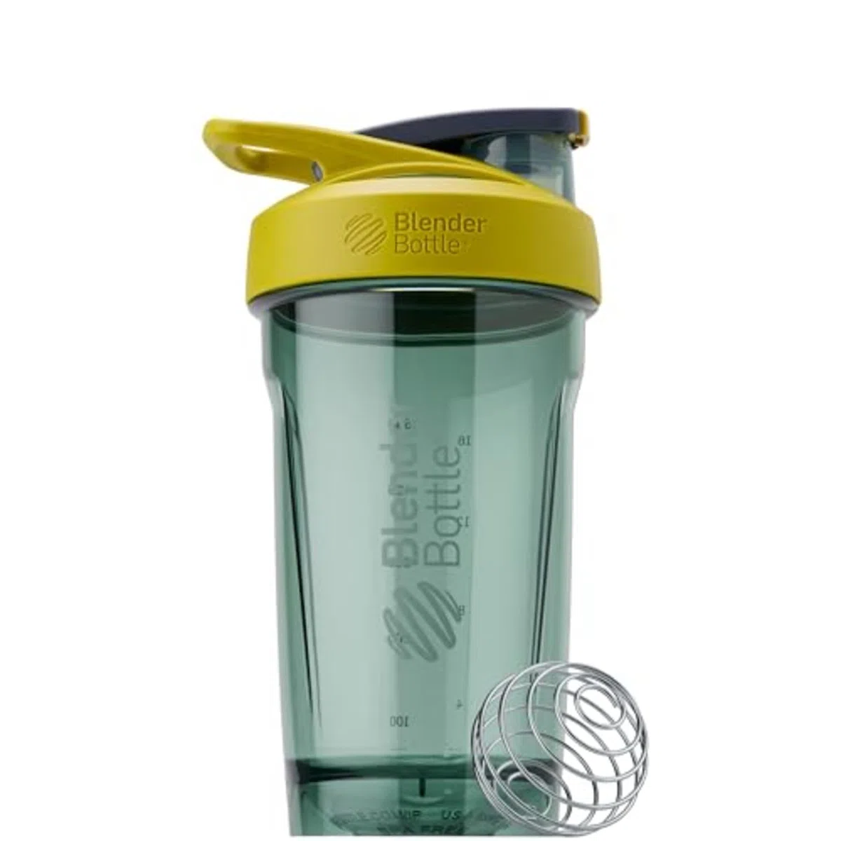 BlenderBottle Strada Shaker Cup Parfait pour les milkshakes protéinés et le pré-entraînement, 680 ml, jaune