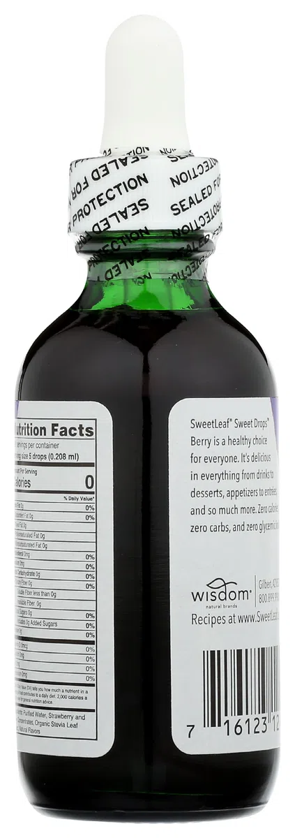 Wisdom Natural - Stévia liquide baie 60ml