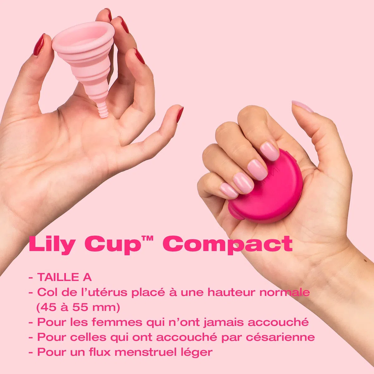 INTIMINA Lily Cup Compact Taille A - Petite Coupe Menstruelle Compacte qui se Plie à Plat, Cup Menstruelle, Menstrual Cup