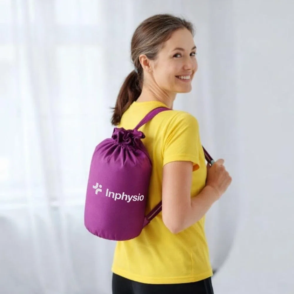 Inphysio - Kit d'Acupression avec Tapis et Coussin de Massage – Relaxation Musculaire, Soulagement du Dos et du Cou, Réduction de la Tension, Bien-Être Général, Hypoallergénique, Prune
