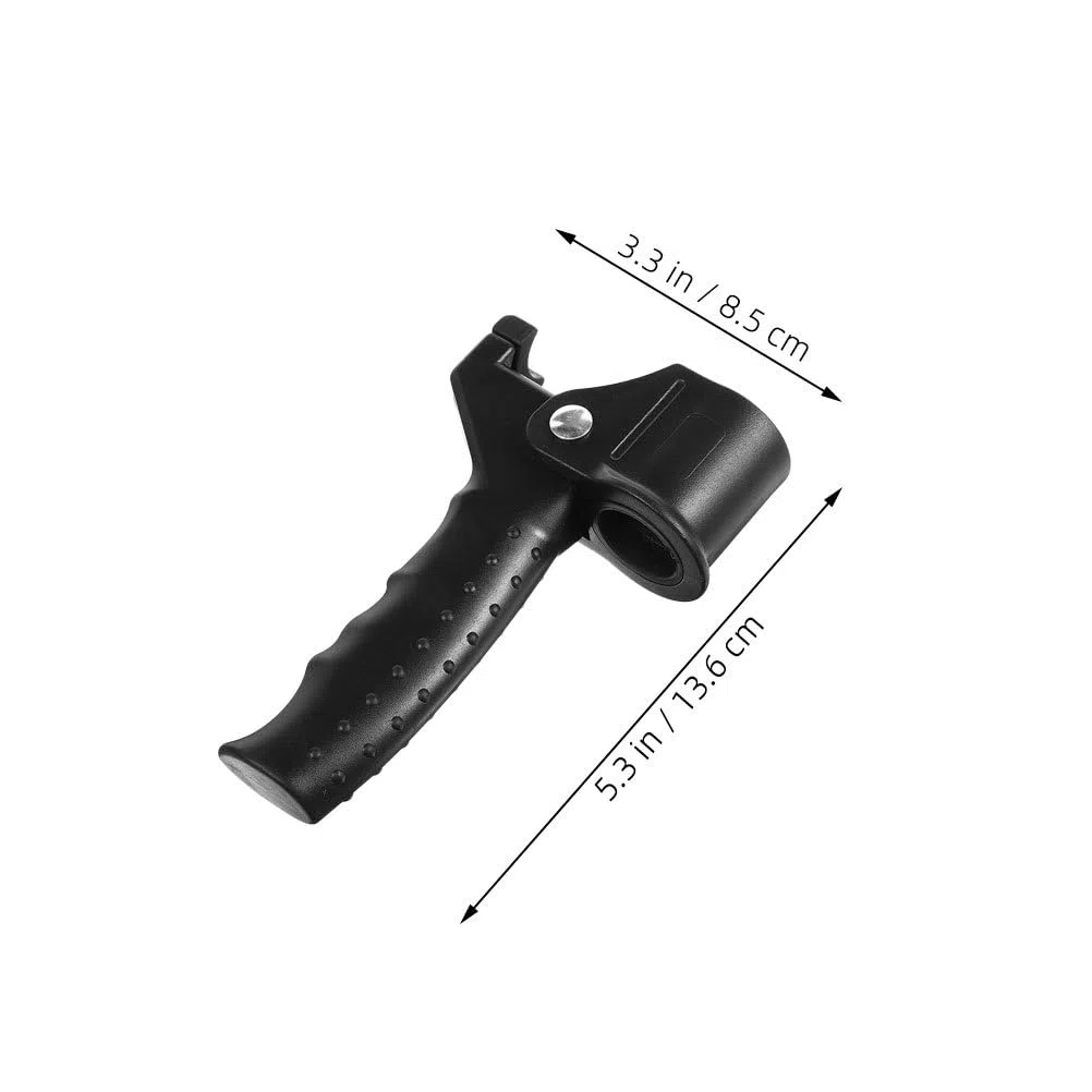 Healeved Lot de 2 poignées de canne de marche pour personnes âgées et handicapées, support de canne, autocollant ou béquille, compatible avec tube de béquille, noir