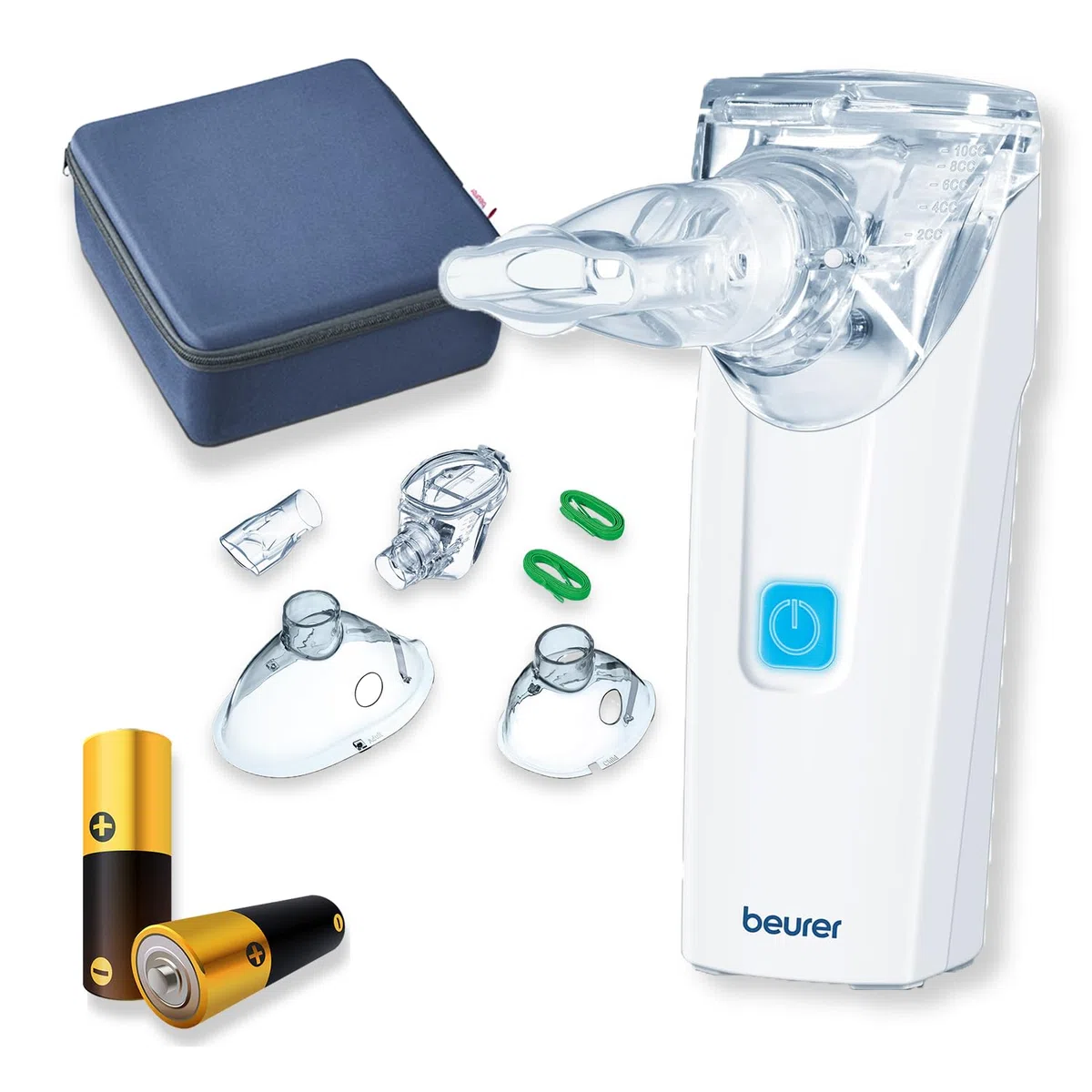 Beurer IH 55 Nébuliseur avec technologie de membrane vibrante, portable et silencieux, fonction d'auto-nettoyage, inhalateur pour traitement des maladies des voies respiratoires