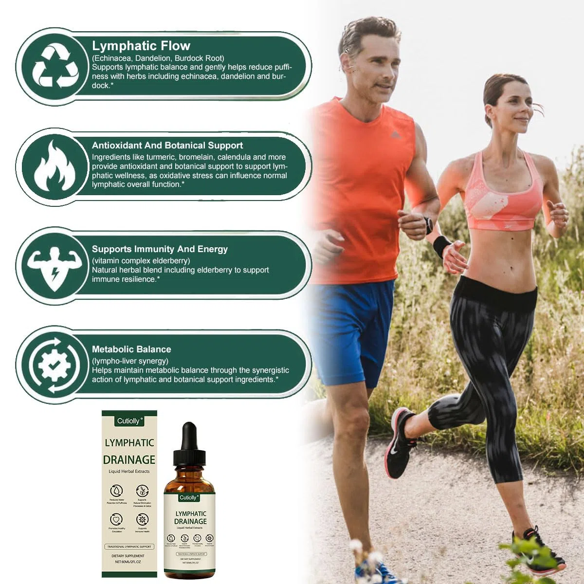 Lynae Drainant Lymphatique,2pcs Lymphatique Gouttes,Drainage Lymphatique,Drainant Lymphatique,Drainage Lymphatique Corps Complet,Support Système Lymphatique,Naturelles Pour Femmes Hommes
