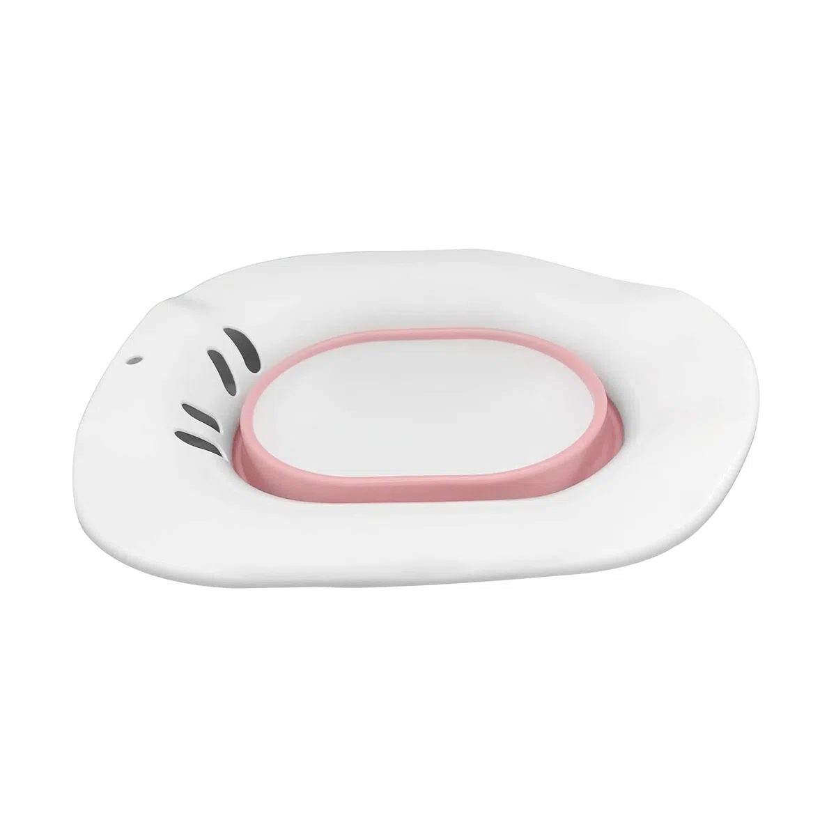 Funmi Siège vapeur pliable Yoni pour une utilisation au-dessus des toilettes – Compatible avec les toilettes universelles et les chaises percées – Pliable – Rose