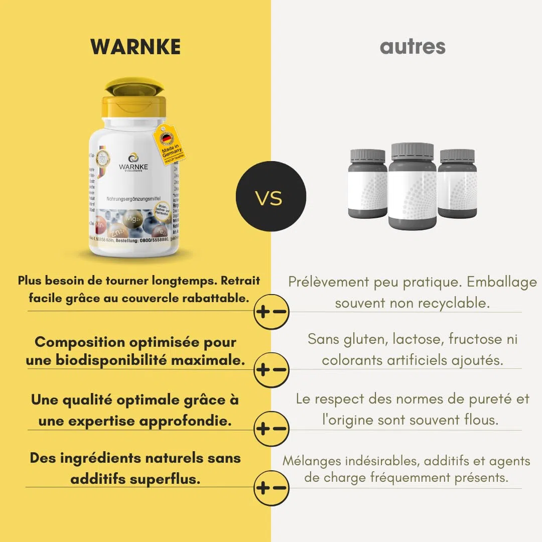 Isoflavones de Soja 35 mg - 250 gélules - Avec vitamine E | Warnke Vitalstoffe - Qualité des pharmacies allemandes