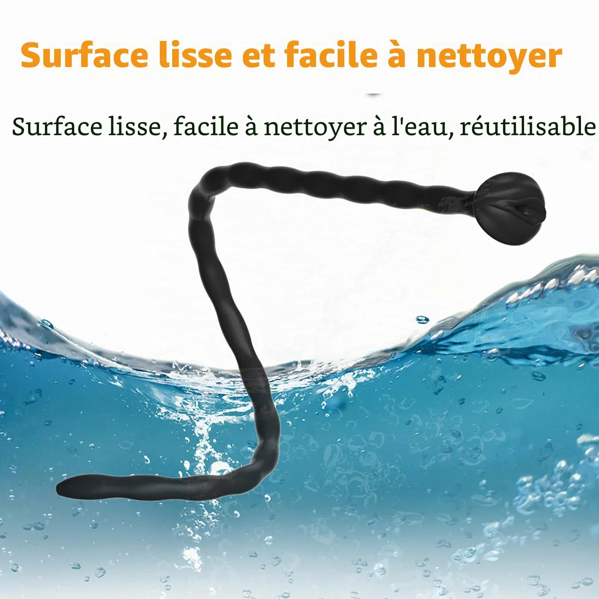 Plug pénien pour cage de chasteté Plug urétral creux Dilatateurs de cathéter en silicone Stimulateurs de prostate Jouets sexuels masculins (S)