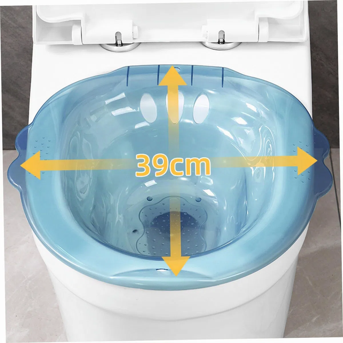 Baignoire de Sitz Portable sur Les Toilettes bassin de Bain Sitz avec Chasseur pour la Grossesse et récupération Post-Partum, hémorroïdes, Accessoire bidet