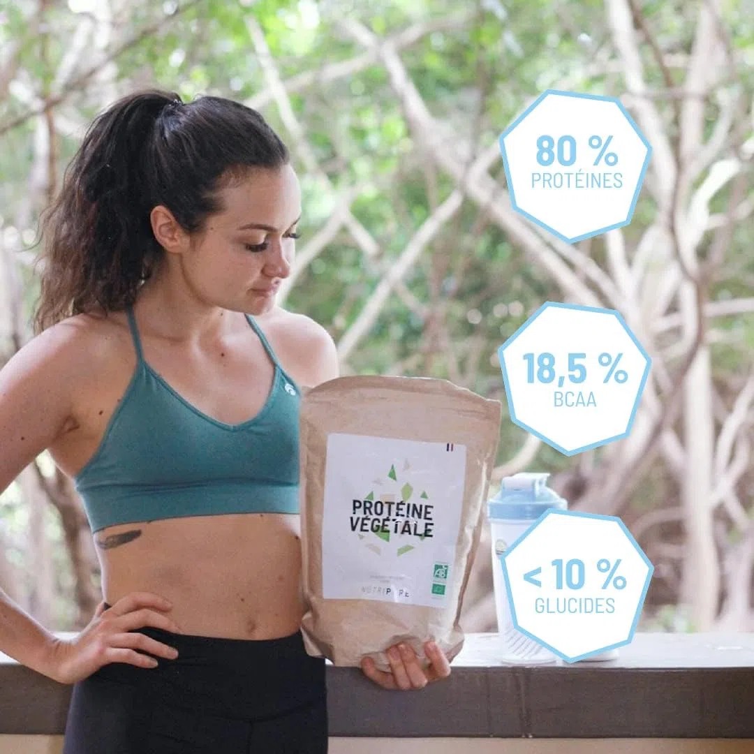 Nutripure | Protéine Vegan Bio | Neutre | Complément Alimentaire Sport & Musculation | Protéine Végétale de Pois et de Riz, BCAA, EAA | 750gr | 15 à 30 portions | Made in France