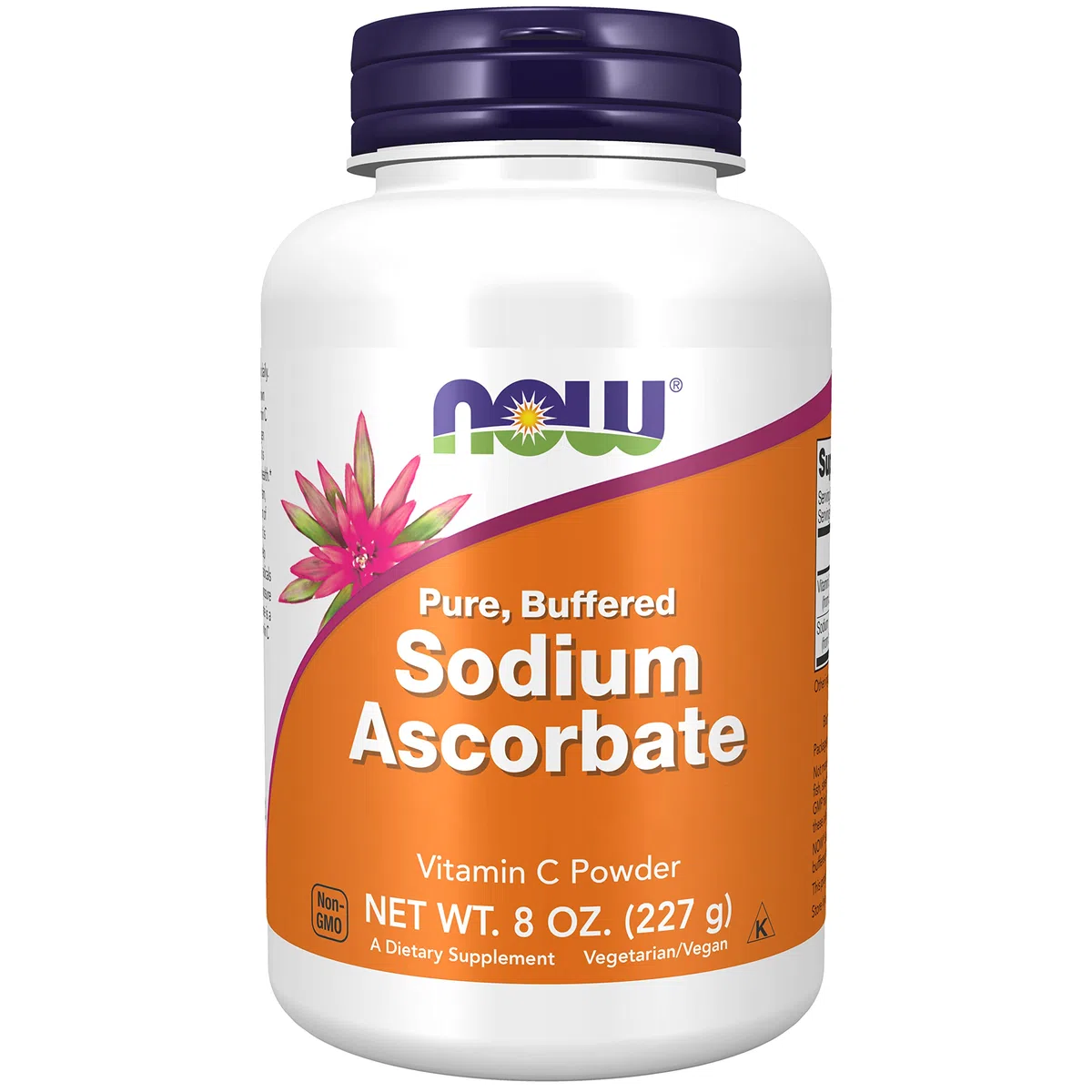 Now Foods, Sodium Ascorbate (Ascorbate de Sodium), 227g de Poudre végétalienne, Testé en Laboratoire, Vitamine C, Sans Gluten, Sans Soja, Végétarien