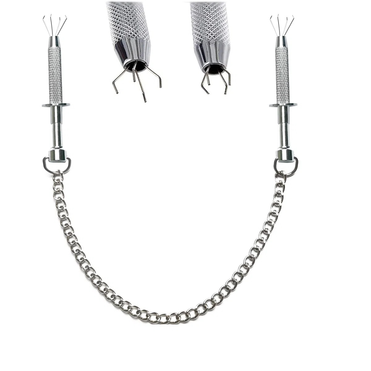 Pinces à tétons sexuelles avec chaîne en métal pour BDSM érotique SM Sex Toys Couples Extrême Acier Pince à tétons avec chaîne