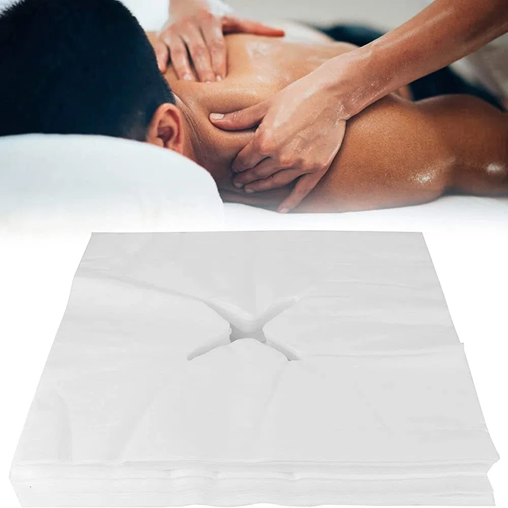 200Pcs Protege Têtière Non Tissé Housses D'appui-tête Jetables pour Table de Massage, 40 x 40 cm Chiffons pour Fente Nasale, Coussin Facial Jetable pour Salons Beauté Spa Hôtels Tatouages Lash Bed