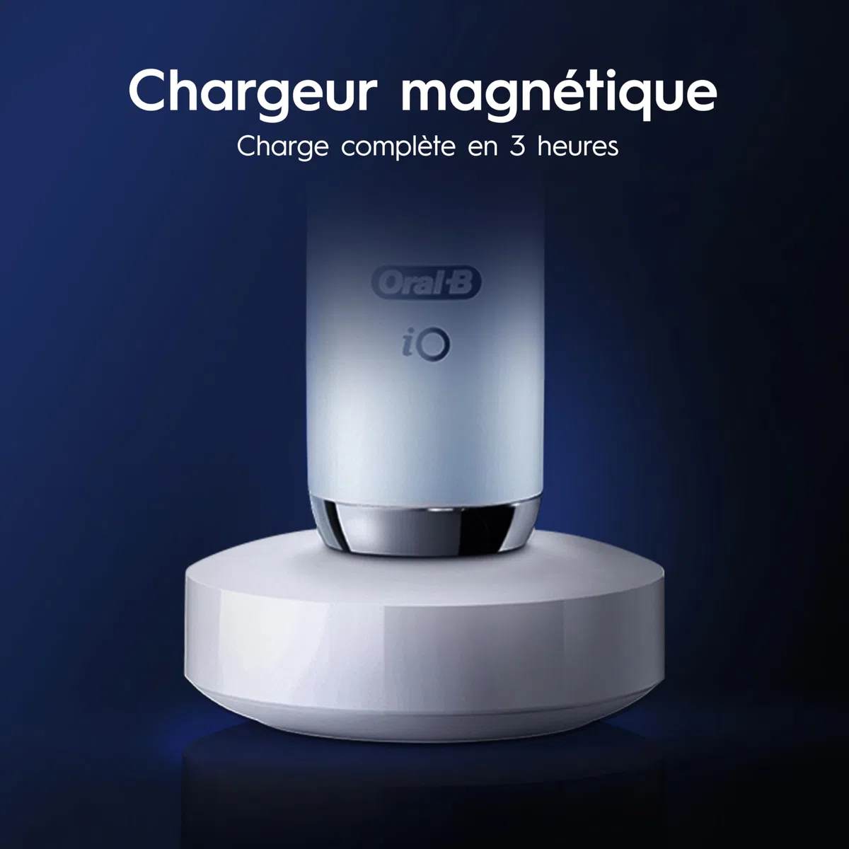 Oral-B Brosse A Dents Electrique iO 9 Bleue, 7 Modes De Brossage Dont Blancheur Et Soin Des Gencives, 16 Zones De Nettoyage, Ecran Interactif, Brossette Oral B De Rechange, Etui De Voyage