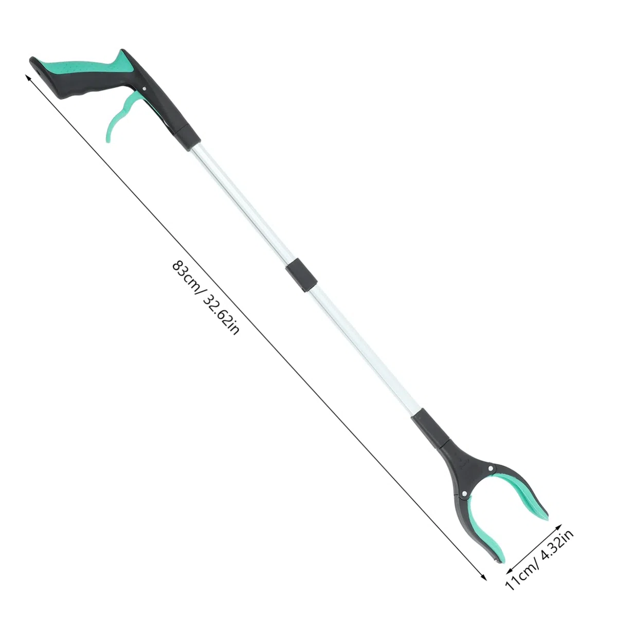 Pince à Bâton de Ramassage Pliable Outil de Préhension pour Déchets en Alliage D'aluminium Griffe Antidérapante pour Seniors à Domicile Extérieur