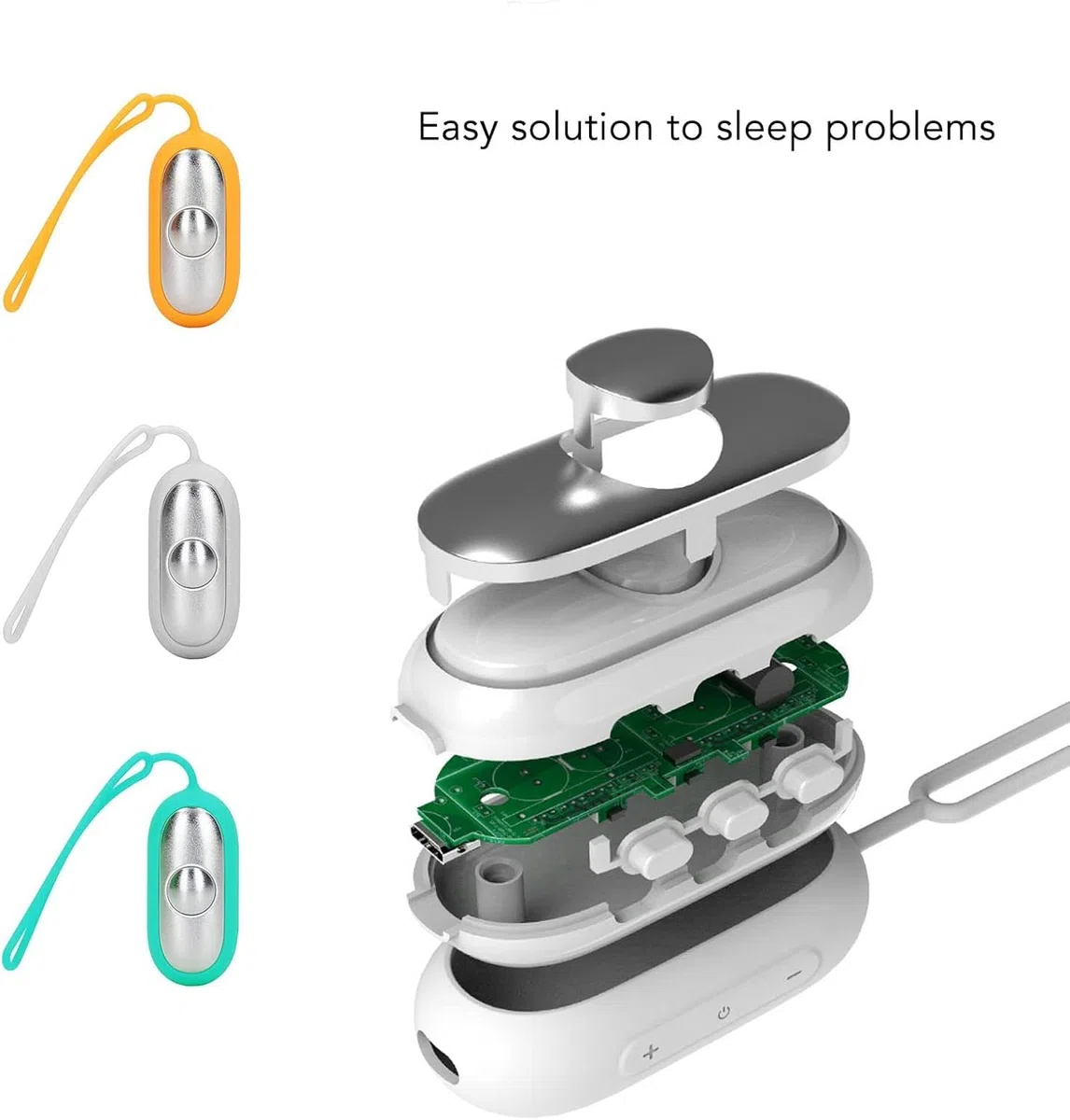 Dispositif d'aide au Sommeil Dispositif de Sommeil à Pulsation Tenu dans la Main Soulager la Force Réglable de Stress pour l'insomnie à la Maison (Gris)