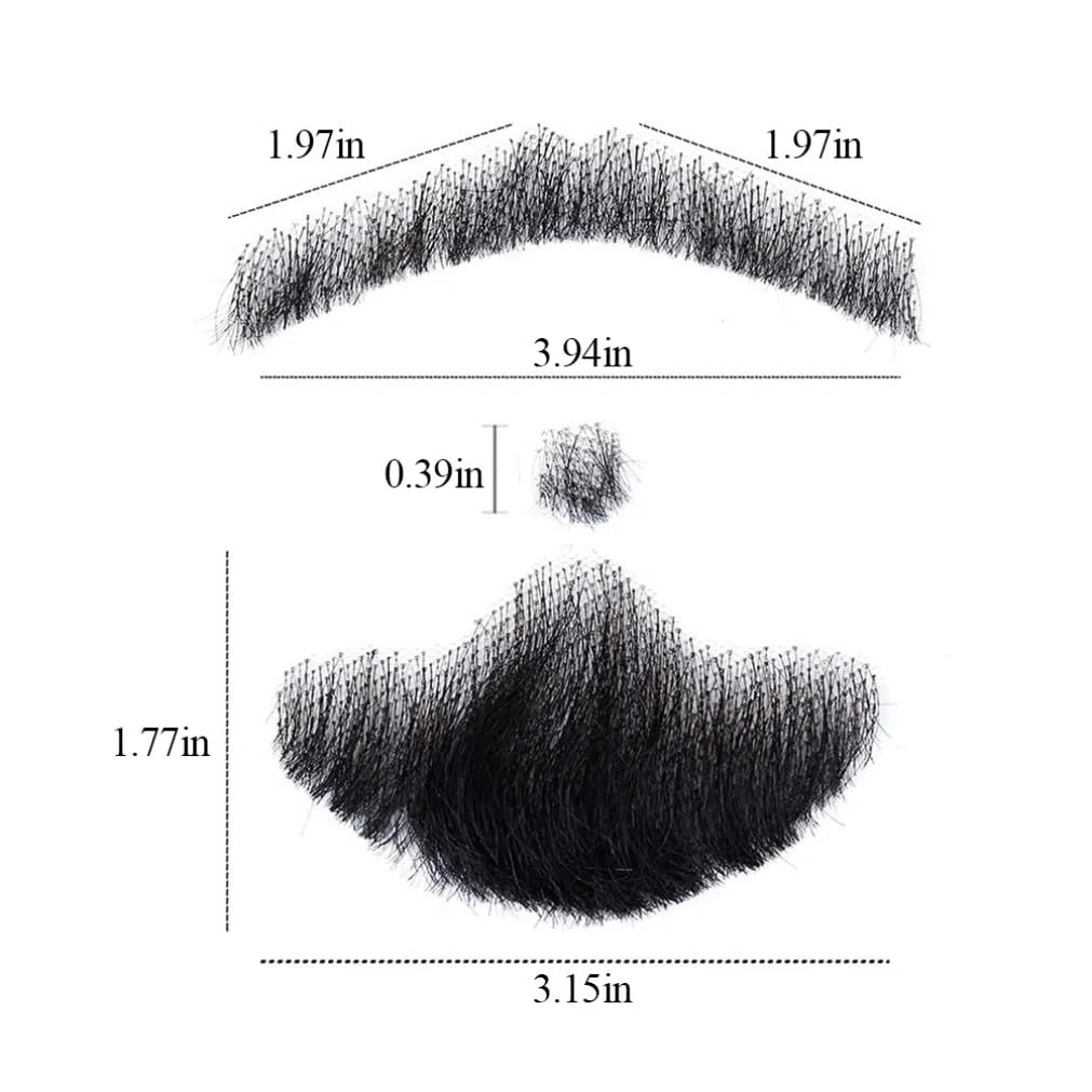 Faux Hommes Barbe de la Barbe réelle Moustache Moustache Barbe la Vie comme la Moustache de Vraie Cheveux Fausse Moustache pour l'homme, Vie comme la Moustache de Vraie Cheveux