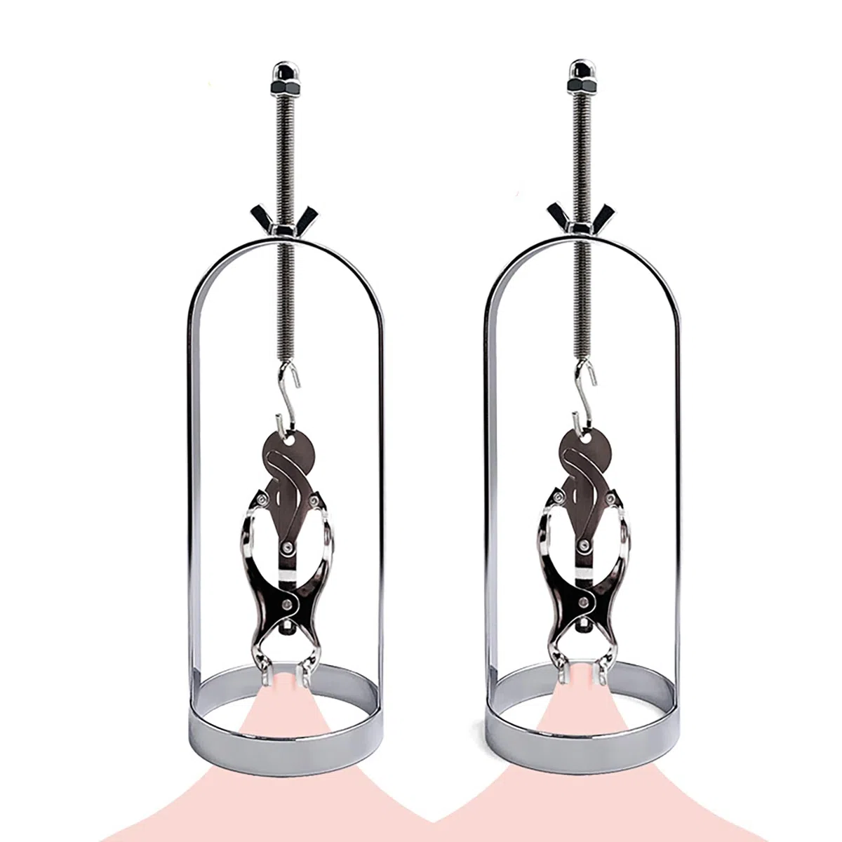 Pinces à Tétons étirer Le Mamelon Métal Ajustable Pinces à Tétons Mamelons Sexe Extrême Hommes Jouets Sexuels Pour Femmes Bdsms Jouets Durs (silver color)