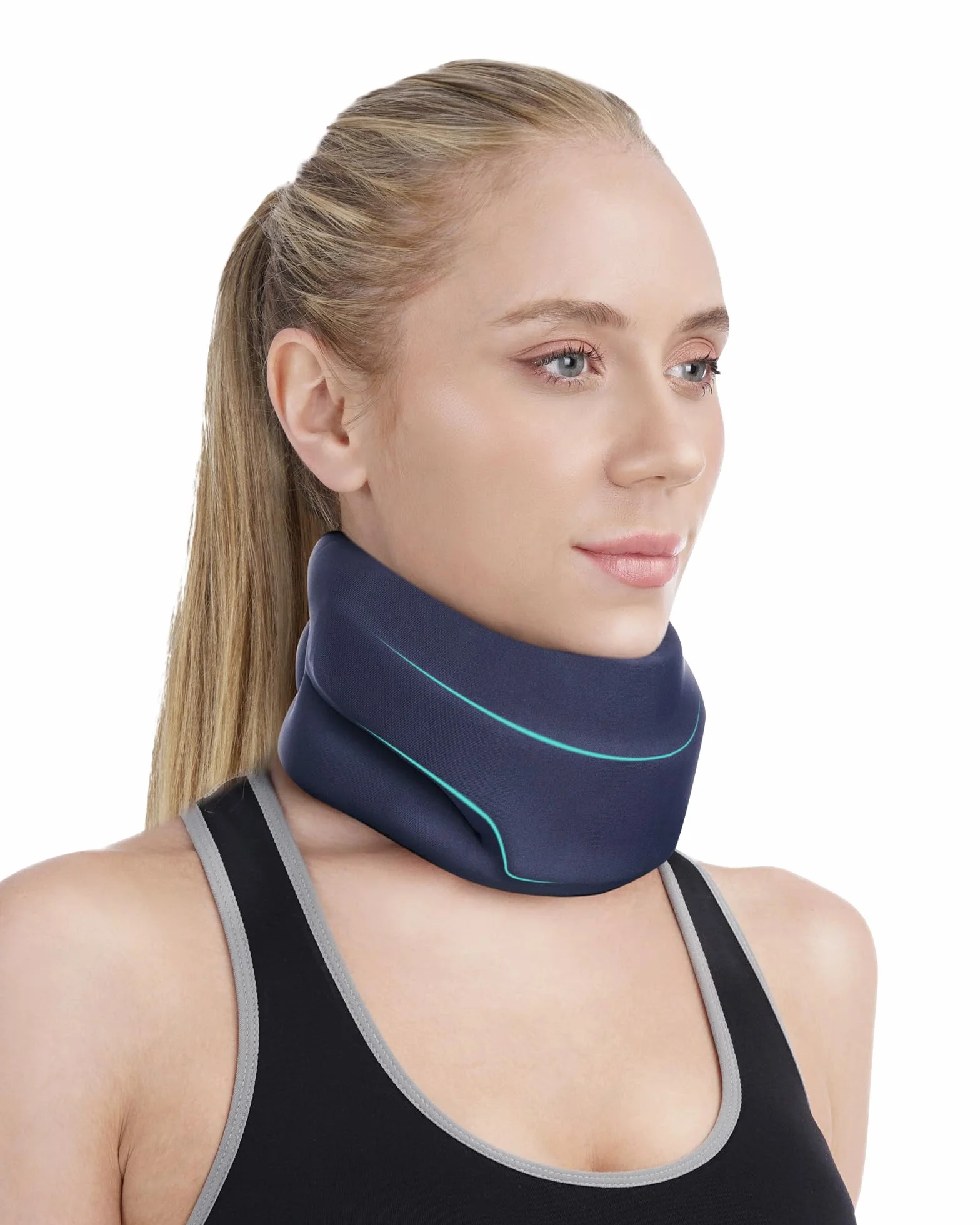 Bandage de Cou pour les Douleurs,Collier Semi-Rigide pour Cervicales Douloureuses, Collier Cervical Maintient Soulager la Pression,Minerve Cervicale pour Femme et Homme (M)